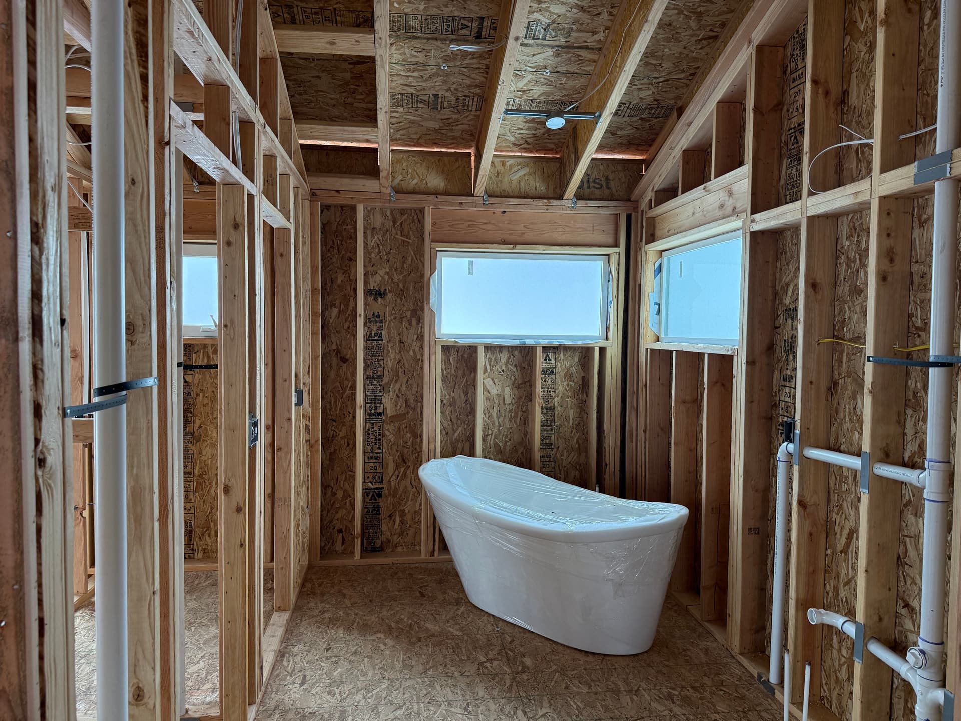 Electrical Rough-In Completed for Stunning Fish Haven Cabin