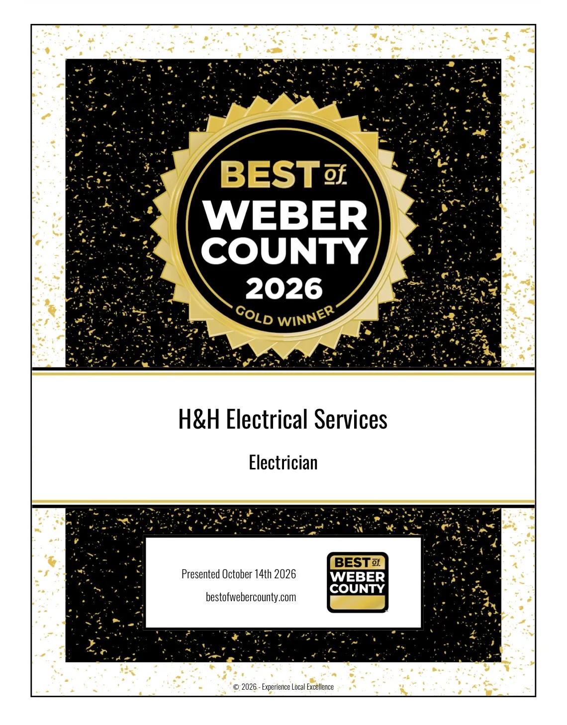 Project H&H Electrical Services Wins Best Electrician in Weber County image