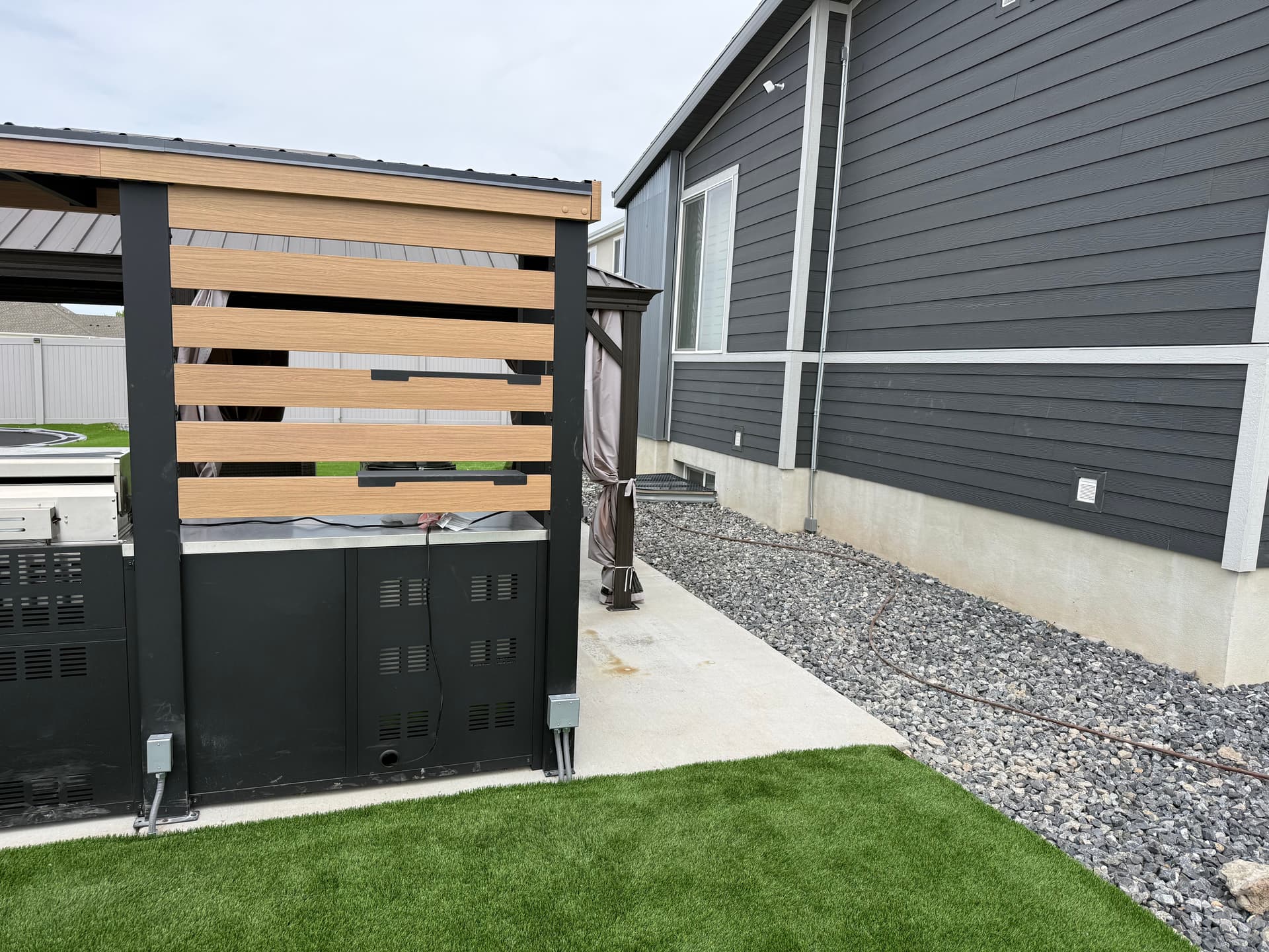 Gallery photos for Running Power to a Backyard Gazebo Outdoor Kitchen Setup: Image #1