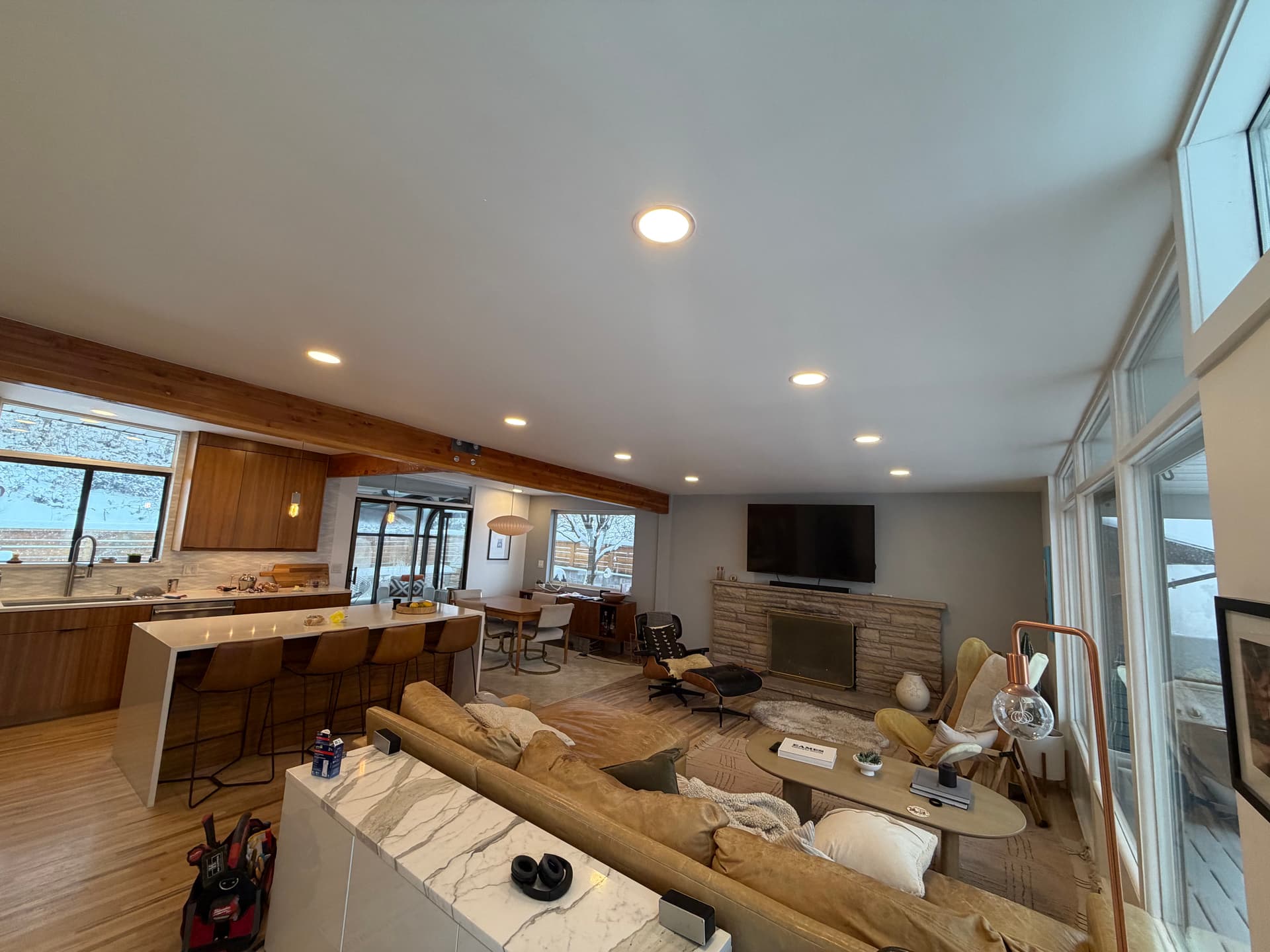 Living Room Glow Up with Modern Lighting