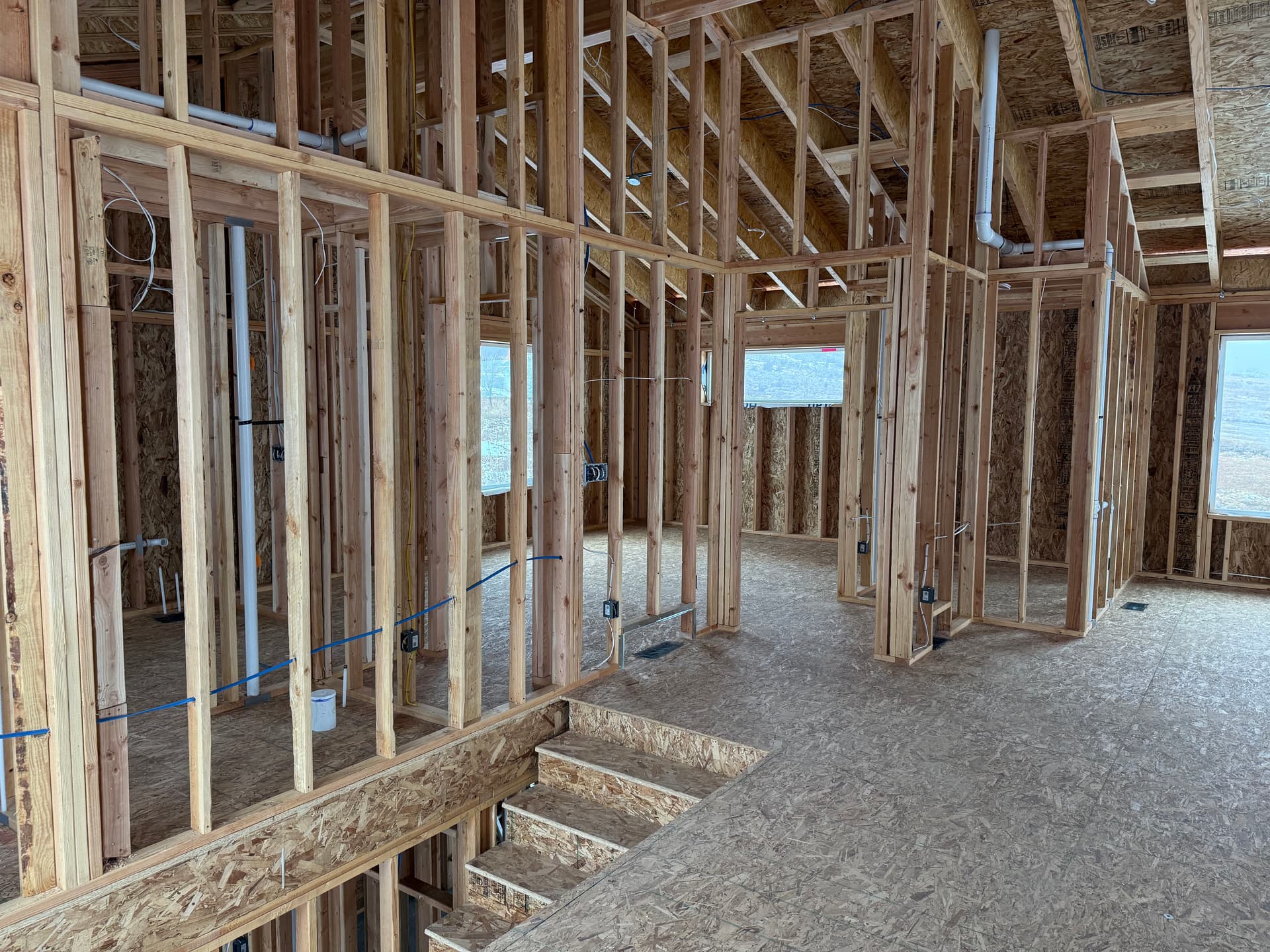 Electrical Rough-In Completed for Stunning Fish Haven Cabin