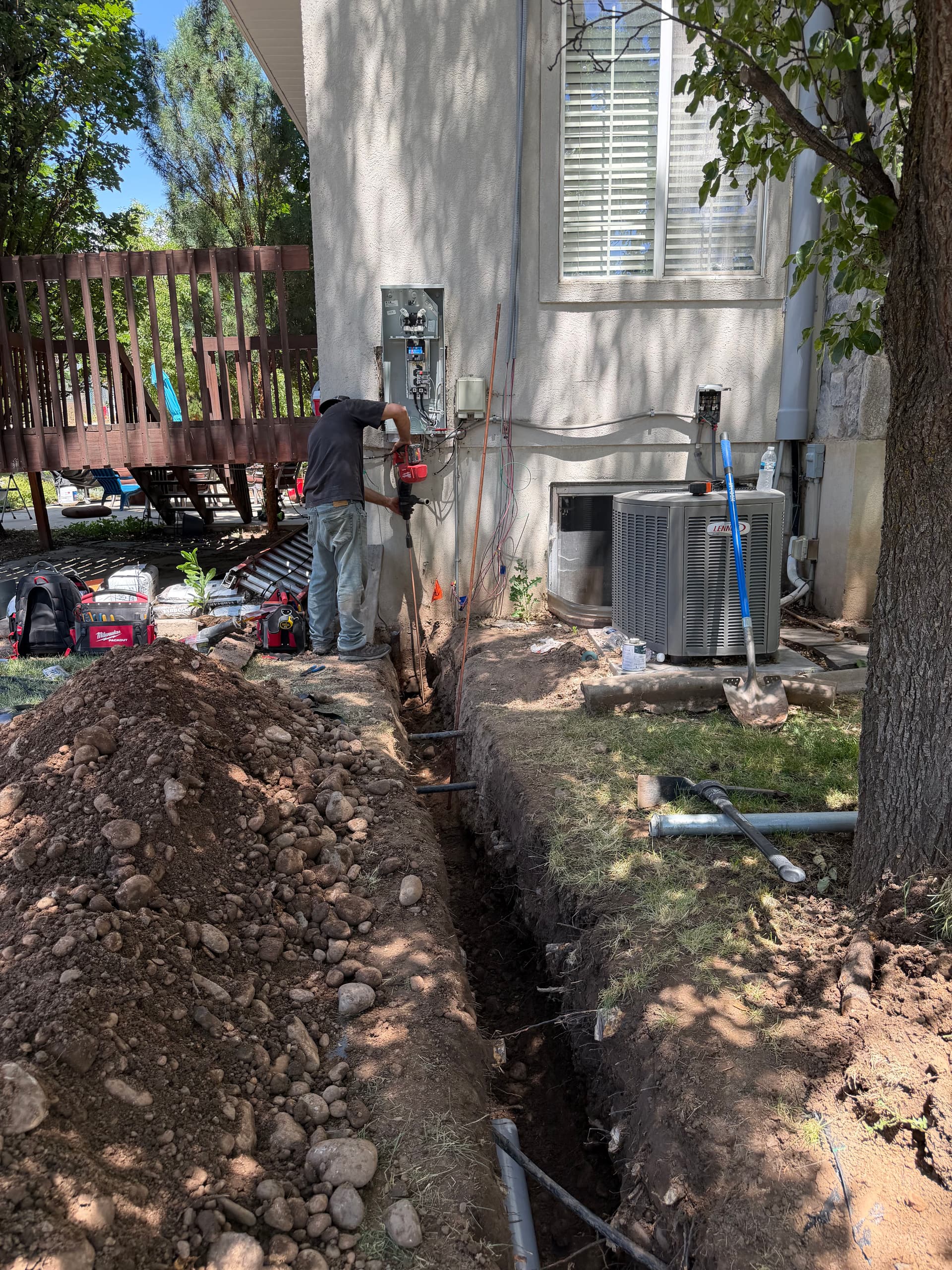 Gallery photos for Meter Upgrade with New Underground Conduit - Rocky Soil and All: Image #3