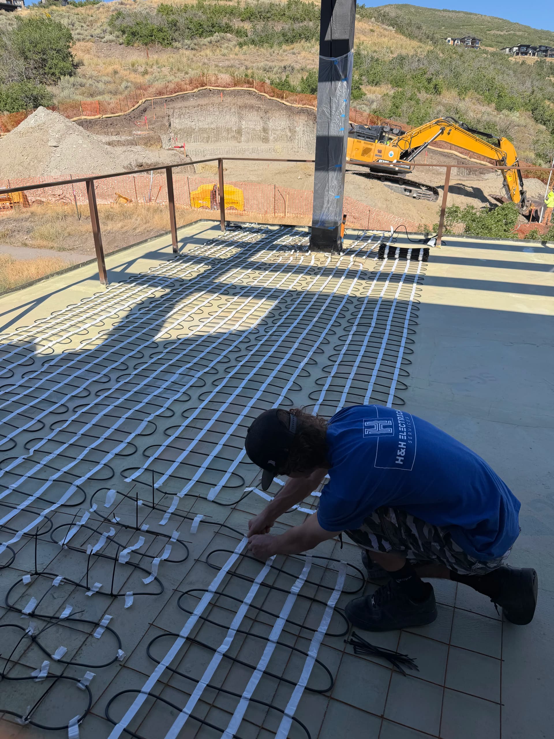 Warmzone Radiant Heat Installation on a Park City Custom Home Balcony
