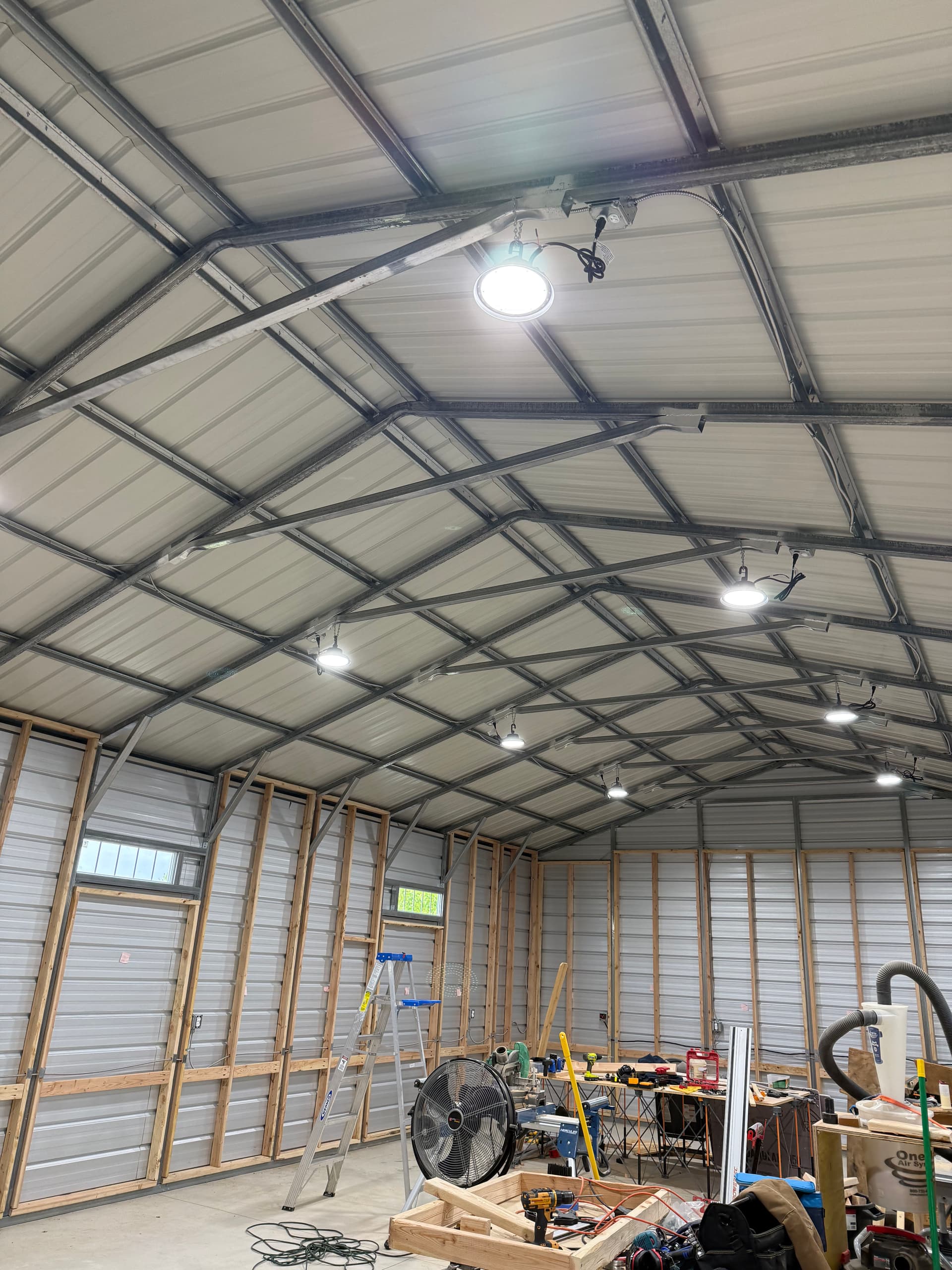 Gallery photos for New Shop Electrical Done Right - Panel to Lighting: Image #1