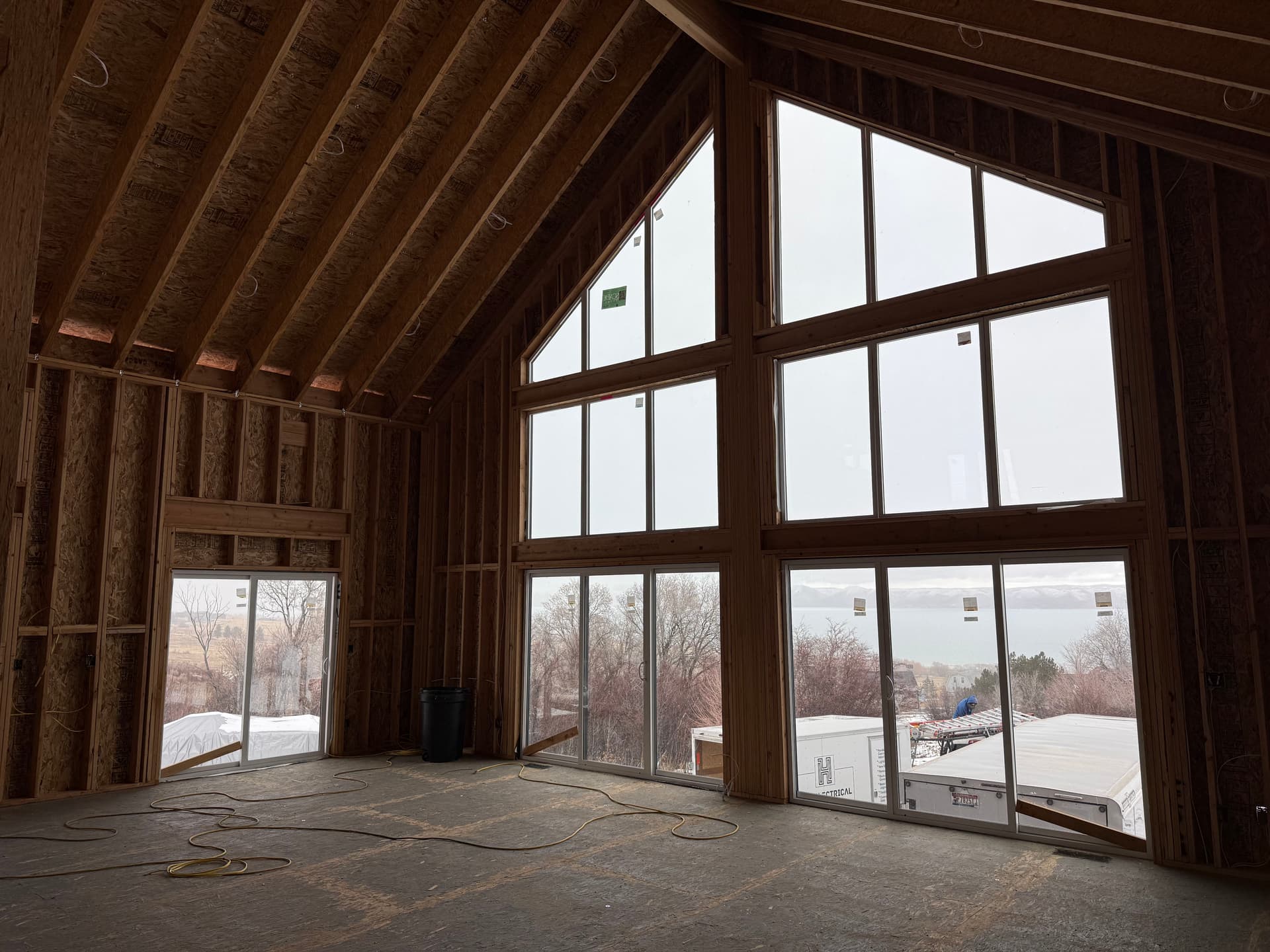 Electrical Rough-In Completed for Stunning Fish Haven Cabin