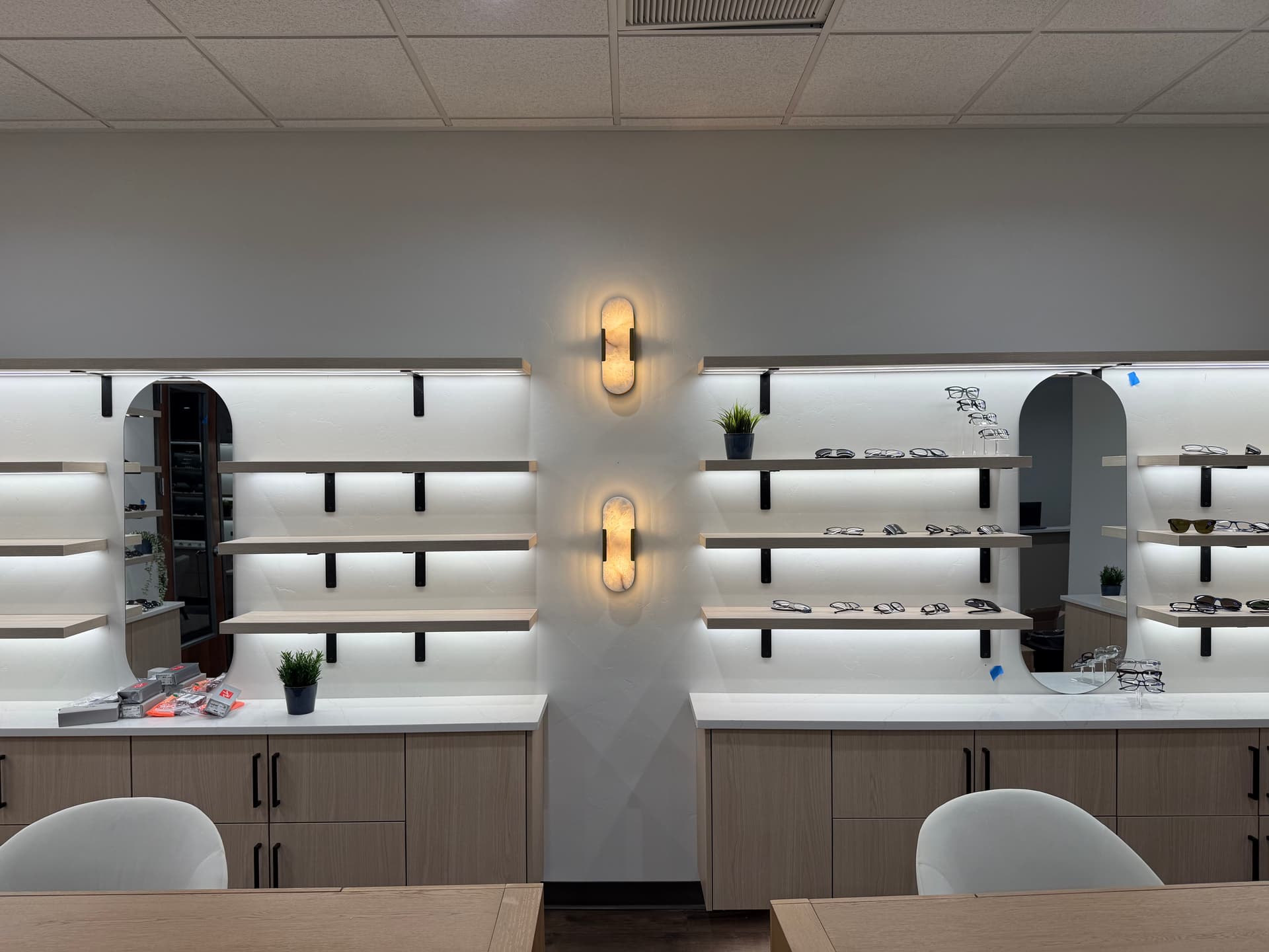 Gallery photos for Custom Shelf Lighting Installation at Lakeview Eye Care: Image #3