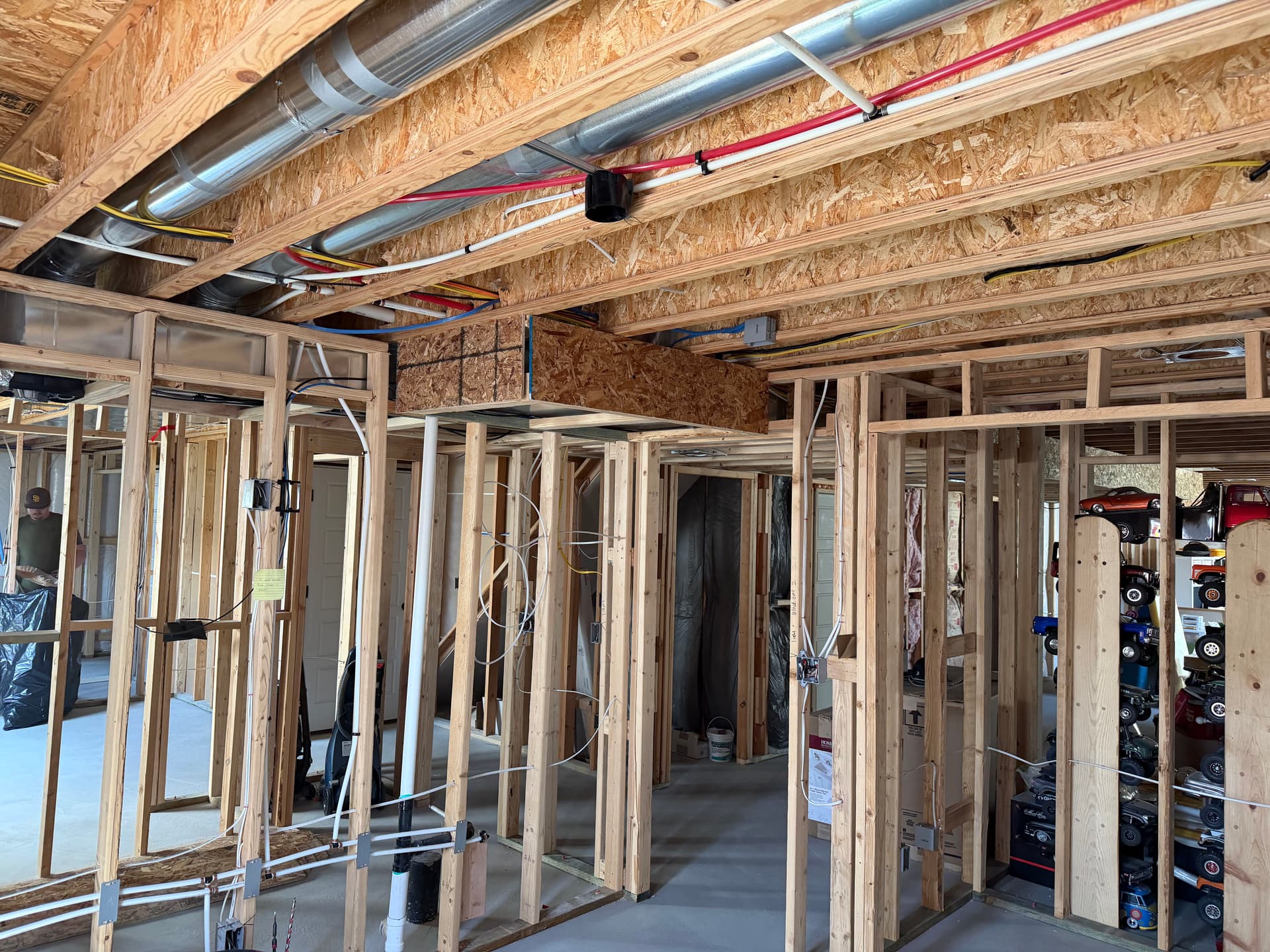 Gallery photos for Basement Rough-In Electrical Done Right Before the Walls Close Up: Image #2