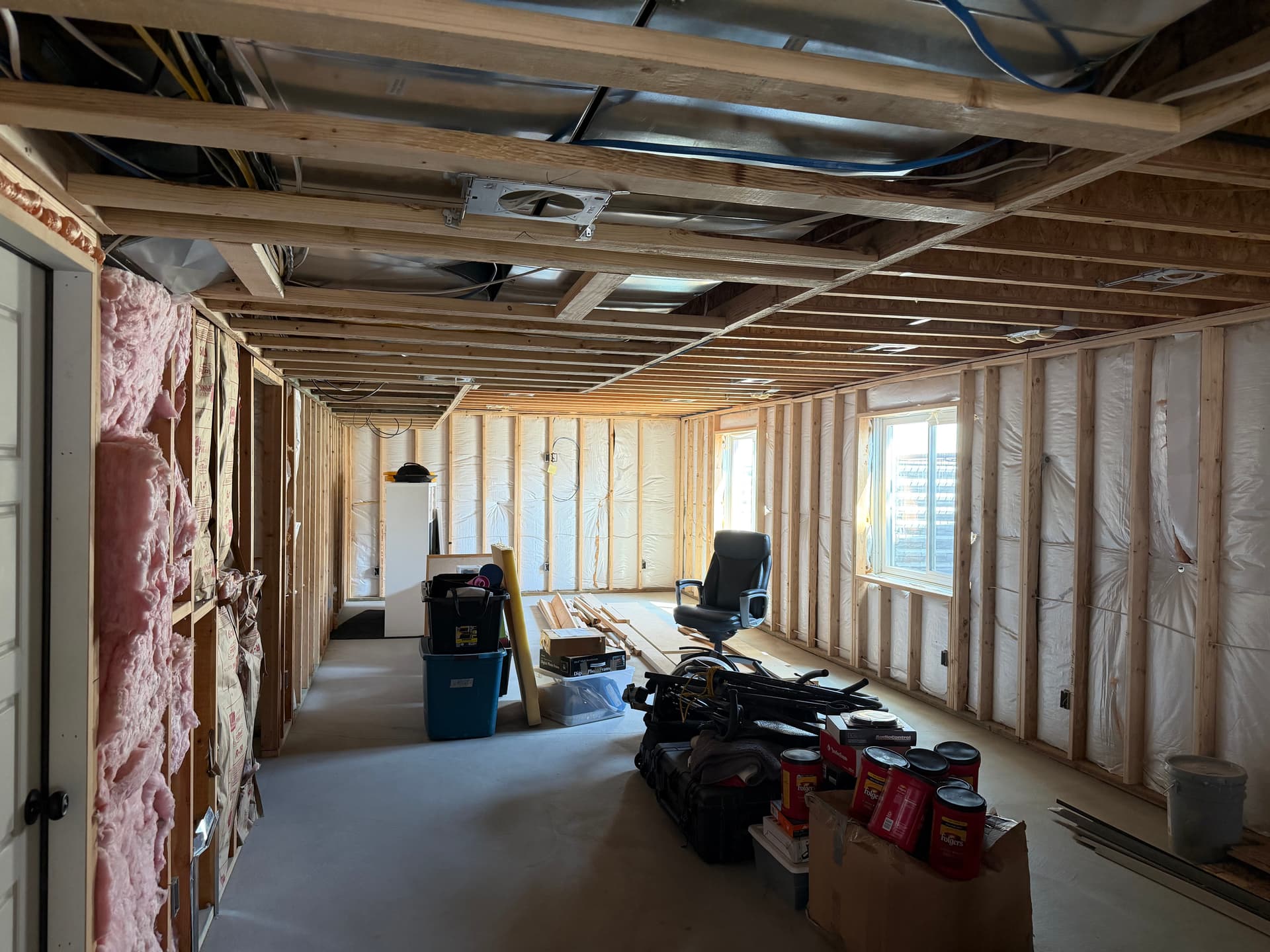 Gallery photos for Basement Rough-In Electrical Done Right Before the Walls Close Up: Image #1