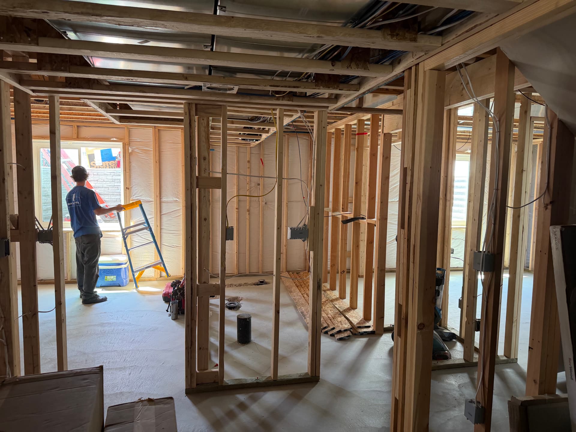 Gallery photos for Basement Rough-In Electrical Done Right Before the Walls Close Up: Image #3